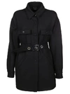 PINKO PINKO WOMEN'S BLACK WOOL COAT,1B144X6192Z99 40