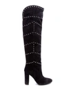 VIA ROMA 15 VIA ROMA 15 WOMEN'S BLACK LEATHER BOOTS,3197VELOURNERO 37.5