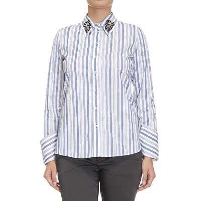 Pinko Women's Light Blue Cotton Shirt