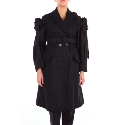 Simone Rocha Women's Black Wool Coat