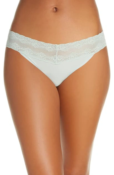 Natori Bliss Perfection Thong In Aqua Grey