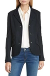 Rag & Bone Slade Wool Stand-collar Blazer In Salute