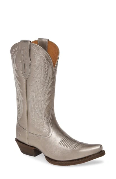Ariat Tailgate Western Boot In Silver Metallic