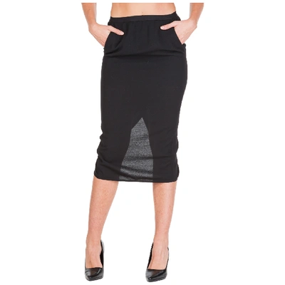 Rick Owens Women's Skirt Knee Length Midi In Black