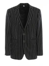 BURBERRY PINSTRIPED WOOL TWILL BLAZER