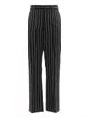 BURBERRY PINSTRIPED WOOL TWILL TROUSERS