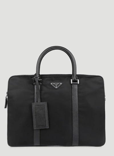 Prada Nylon Briefcase In Black