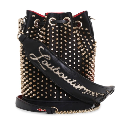 Christian Louboutin Marie Jane Spikes Bucket Bag In Black