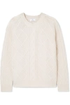 ALLUDE CABLE-KNIT MERINO WOOL SWEATER