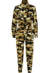 NORMA KAMALI TURTLE CAMOUFLAGE-PRINT STRETCH-JERSEY JUMPSUIT