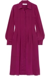 SEE BY CHLOÉ PINTUCKED SILK CREPE DE CHINE DRESS