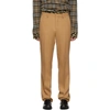 BURBERRY BURBERRY TAN CANVAS FORMAL TROUSERS