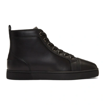 Christian Louboutin Louis Leather High-top Trainers In Black