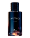 Dior Mens Sauvage Parfum 200ml In Black