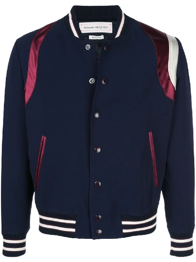 Alexander Mcqueen Harness Effect Varsity Jacket In 4250