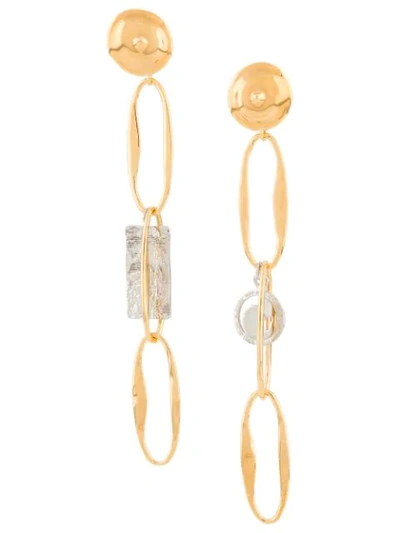 Chloé Bonnie Chain Link Earrings In Gold - Palladium