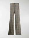 DOLCE & GABBANA FLARED CHECK-PRINT TAILORED TROUSERS,14479409