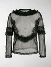 COMME DES GARÇONS MESH RUFFLE TOP,14508689