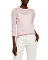 Theory Featherweight Cashmere Sweater In Pale Pink