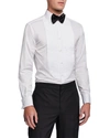 Brunello Cucinelli Men's Pleated-bib Tuxedo Shirt In White