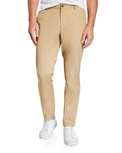 Burberry Men's Stripe-selvedge Core Chino Pants In Beige