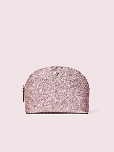 Kate Spade Burgess Court Small Dome Cosmetic Case In Rose Gold
