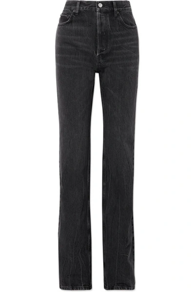 Balenciaga High-rise Straight-leg Jeans In Black