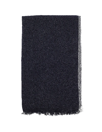 Yohji Yamamoto Black Linen & Wool Scarf
