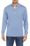 Johnnie-o Sully Quarter Zip Pullover In Laguna Blue
