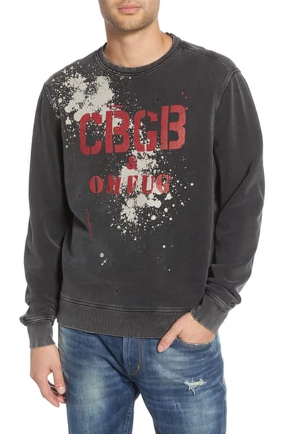 John Varvatos Cbgb Regular Fit Sweatshirt In Black