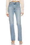Agolde Riley Crop Denim In Curio In Blue