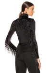 PROENZA SCHOULER LONG SLEEVE FEATHERS TOP,PROE-WS141