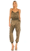 Cinq À Sept Amia Sleeveless Jumpsuit In Olive