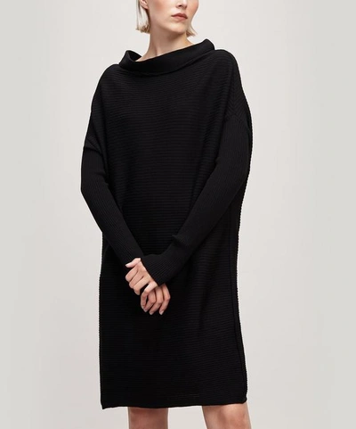 Annette G Hany Merino Wool Knit Dress In Black