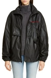 ALEXANDER WANG CHYNATOWN FAUX LEATHER TRACK JACKET,UWC2192002