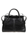 TOD'S D-STYLING M CROCO PRINT LEATHER BOWLING BAG,647f0e43-1a9d-c0fa-b9f6-9510d2d77fb4