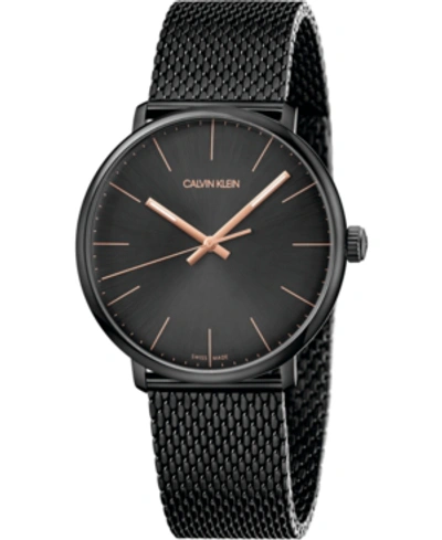 Calvin Klein Unisex High Noon Black Stainless Steel Bracelet Watch 40mm