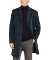 TOMMY HILFIGER MEN'S ADDISON WOOL-BLEND TRIM FIT OVERCOAT