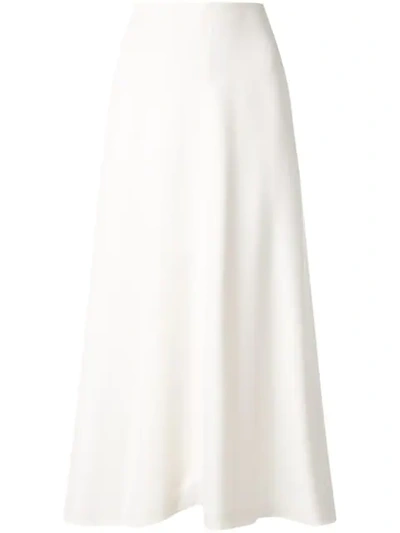 The Row Saio Wool And Silk-blend Midi Wrap Skirt In White