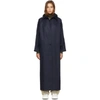 KASSL EDITIONS SSENSE EXCLUSIVE NAVY CANVAS TRENCH COAT