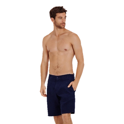 Vilebrequin Baron Slim-fit Linen Shorts In Blue