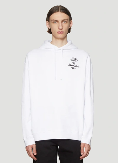 Raf Simons Xanthophobic Hooded Sweatshirt In White