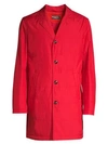 Kiton Packable Rain Coat In Red