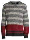 JOHN VARVATOS Multicolor Stripe Alpaca-Blend Knit Sweater
