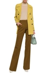 VALENTINO VALENTINO WOMAN DOUBLE-BREASTED WOOL AND CASHMERE-BLEND COAT CHARTREUSE,3074457345620030680