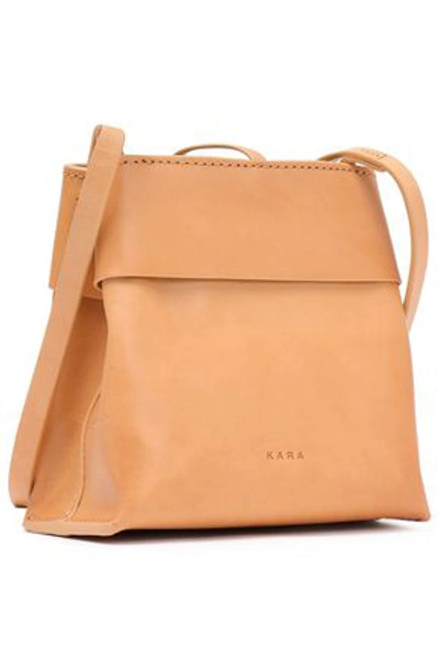 Kara Woman Leather Bucket Bag Light Brown