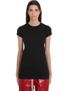 RICK OWENS LEVEL SS T-SHIRT IN BLACK COTTON,11081520