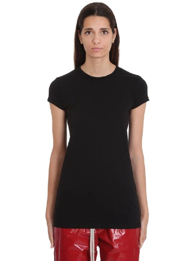 Rick Owens Level Ss T-shirt In Black Cotton