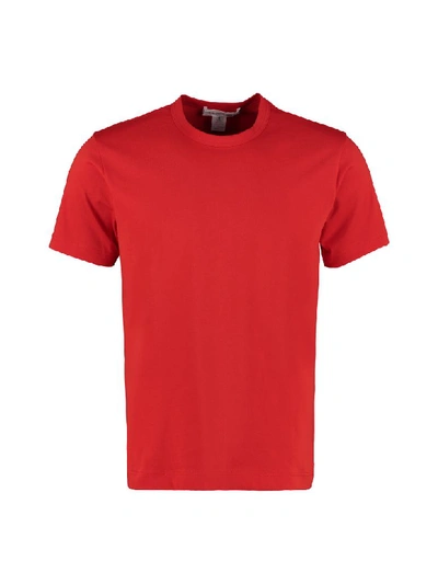 Comme Des Garçons Shirt Logo Print Cotton Jersey T-shirt In Red