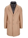 Herno Single-breasted Coat In Brown